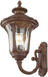 Livex Lighting 7652-58 Oxford 1 Light Imperial Bronze Cast Aluminum Wall Lantern with Light Amber Water Glass | Lumora