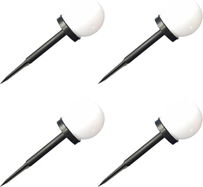 4pcs Solar Path Lights Bubble Shaped Garden LED Outdoor Lawn Sphere Lights Warm White Solar Powered Ground Lamps for Patio and Pathway