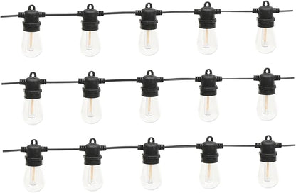 15m Outdoor Led String Lights Decorative Party Lamp Led Bulbs for Garden Patio Camping and Festivals Wear-Resistant Design Us