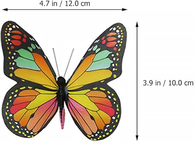 3pcs LED Solar Fiber Optic Butterfly Garden Lights Outdoor Lawn Landscape Lamps Yard Solar Pathway Lighting for Patio and Backyard