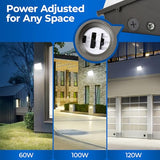 CINOTON 120W LED Wall Pack Light, 3CCT 16800LM, Dusk to Dawn Sensor, 4 Pack