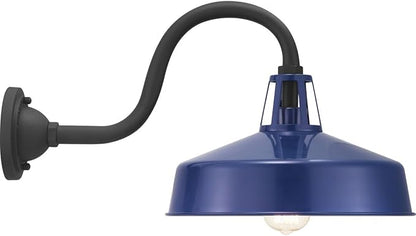 Progress Lighting Cedar Springs Collection 1-Light Farmhouse Outdoor Extra-Large Wall Lantern Light Navy