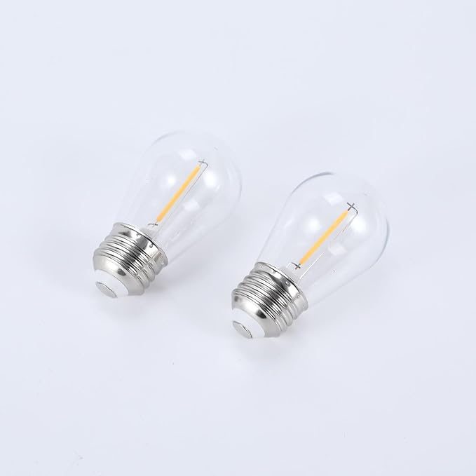 25FT LED Outdoor Patio String Lights.IP65 Water Proof Strand with 12 Shatterproof Bulbs.UL Listed Heavy-Duty Christmas Lights.Outside Hanging Lights for Patio,Balcony,Garden,Yard,Party.