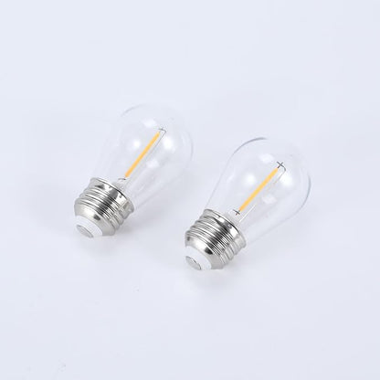 25FT LED Outdoor Patio String Lights.IP65 Water Proof Strand with 12 Shatterproof Bulbs.UL Listed Heavy-Duty Christmas Lights.Outside Hanging Lights for Patio,Balcony,Garden,Yard,Party.