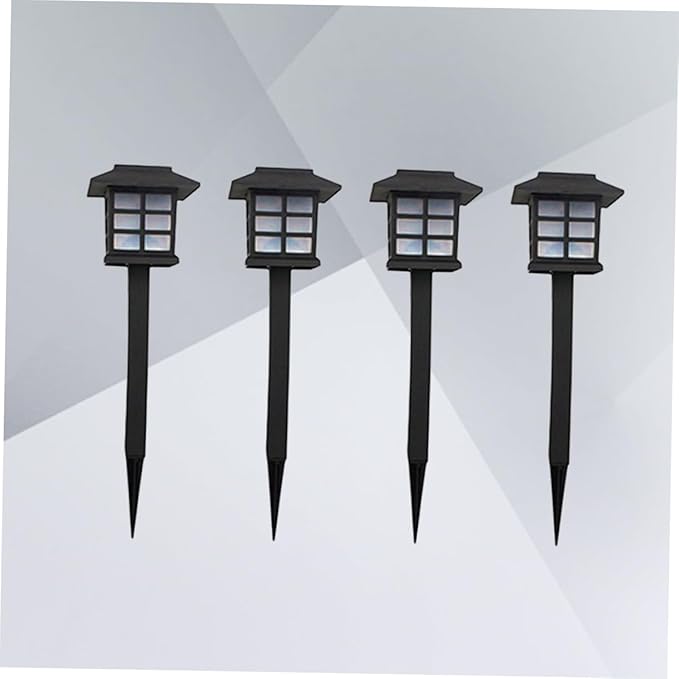 LIFKOME 4pcs Outdoor Solar Ground Lamps Solar Pathway Lights Garden Lights for Walkway Driveway Patio