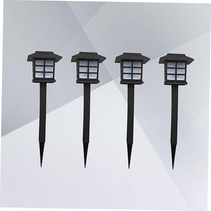 LIFKOME 4pcs Outdoor Solar Ground Lamps Solar Pathway Lights Garden Lights for Walkway Driveway Patio