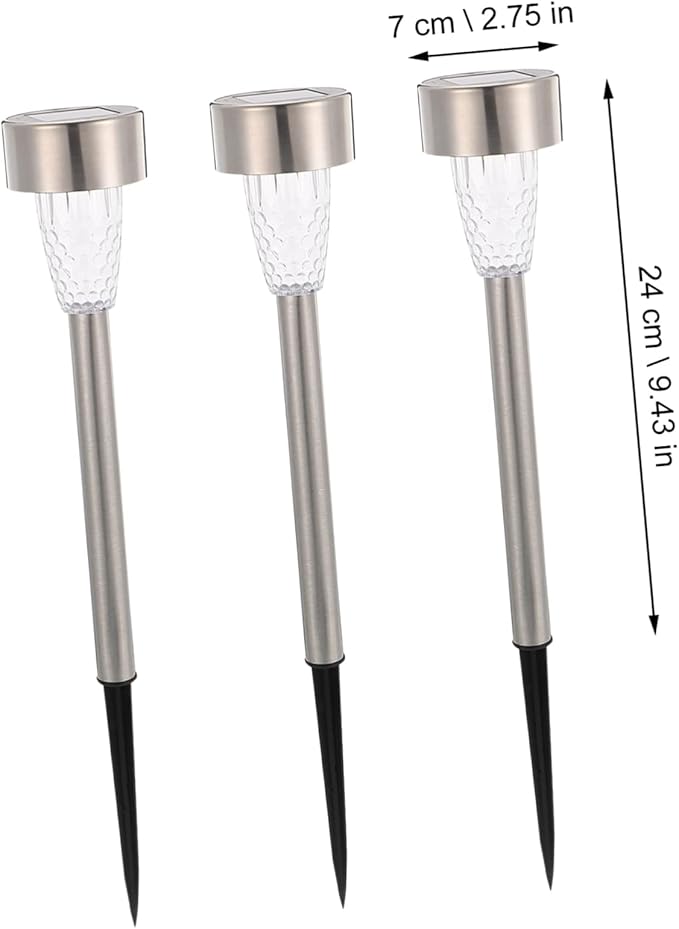 POPETPOP 12pcs Solar Garden Lights Outdoor Stake Lights Easy Install Decorative Pathway for Patio Walkway