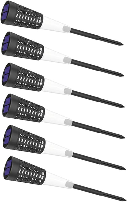 Angoily 6pcs Solar Garden Stake Lights Outdoor Solar Powered Pathway Lawn Lamps Warm and Colorful Light for Patio Courtyard Landscape Decoration
