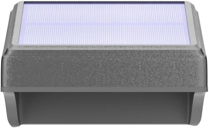 Bridika Solar Fence Lights - Warm White & White, Outdoor Wall & Step Lights, Waterproof for Backyard, Wall, Patio, Deck Railing, Stair (1 Pack)