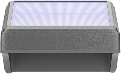 Bridika Solar Fence Lights - Warm White & White, Outdoor Wall & Step Lights, Waterproof for Backyard, Wall, Patio, Deck Railing, Stair (1 Pack)