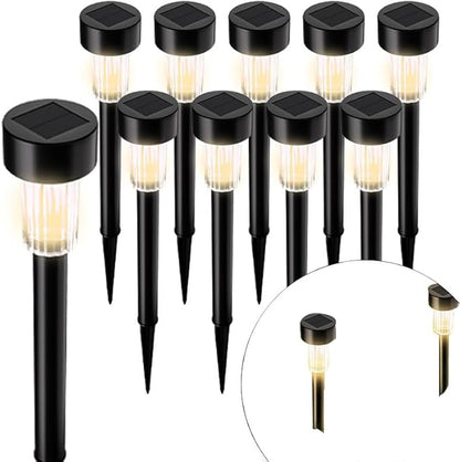 Outdoor Solar Landscape Lawn Lights, Solar Garden Lights, Suitable for Christmas, Halloween, Weddings, courtyards, and Path Landscape Decoration. (Warm Light Waterproof 10 Pieces)