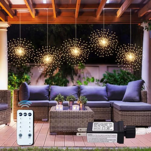 SHUKAN 1000 LED Plug-in Starburst Sphere Lights,Firework Light with Timer