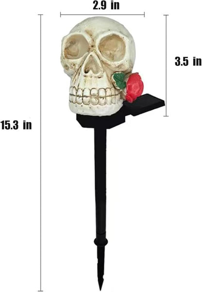 Skeleton LED Solar Light - Spooky Halloween Decoration for Garden, Yard Path, Yard Waterproof Outdoor Solar Light Party Decoration 2 Pack (44)