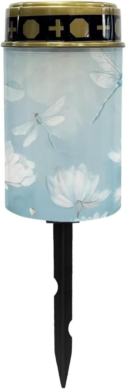 Dragonfly Floral Solar Lights Outdoor Waterproof Decorative Landscape Lighting Solar Pathway Lights Bright Light for Garden, Lawn,Patio,Yard Decoration