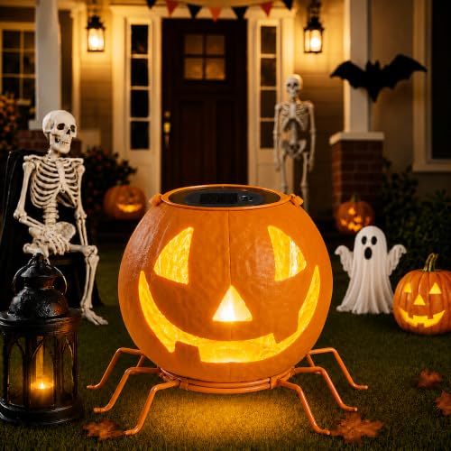 Halloween Decorations Pumpkin, Solar Pumpkin Lights Outdoor Halloween Decor