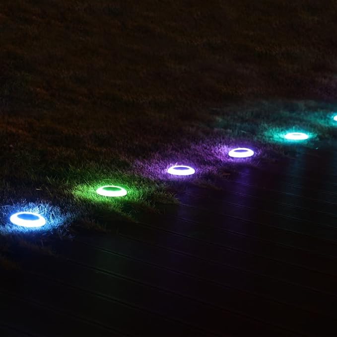20 Lumens Colorized Solar Ground Lights,Solar Pool Lights with Mutiple Color Functions for Pool Area, Pathway | Lumora