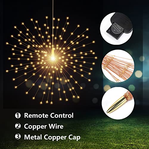SHUKAN 4 Pack 800 LED Starburst Sphere Lights,Firework Light Remote Control