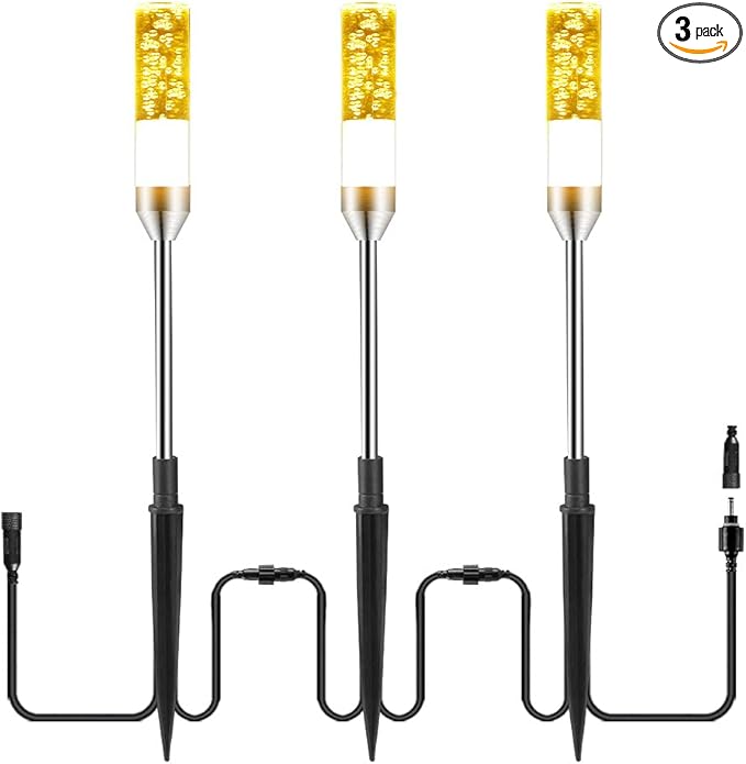 3 Pack Extension Path Lamps Landscape Path Lights, Connect 24 Lamps on One Adapter, IP65 Waterproof LED Path Lights | Lumora