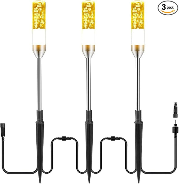 3 Pack Extension Path Lamps Landscape Path Lights, Connect 24 Lamps on One Adapter, IP65 Waterproof LED Path Lights | Lumora