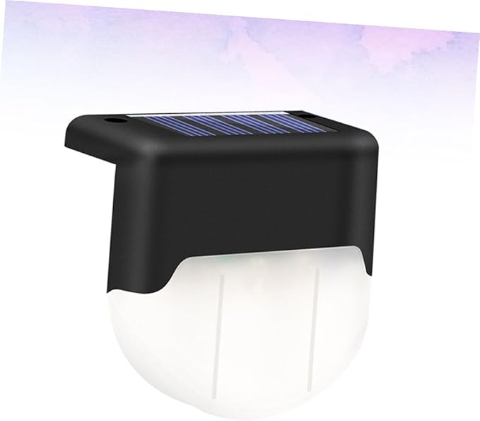 GALPADA Solar Power Stairs Light Warm LED Outdoor Handrail Fence Lamp Weatherproof Step Lighting for Garden Patio Porch Easy Install Eco-Friendly Solar Staircase Illumination