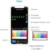 ZYAN APP Control Die-Cast Aluminum RGB Landscape Spotlights with Remote Control, Color Changing Music Sync Timer | Lumora