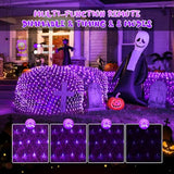 JMEXSUSS 200 LED Purple Net Lights for Halloween, 9.8ft x 6.6ft, Plug in