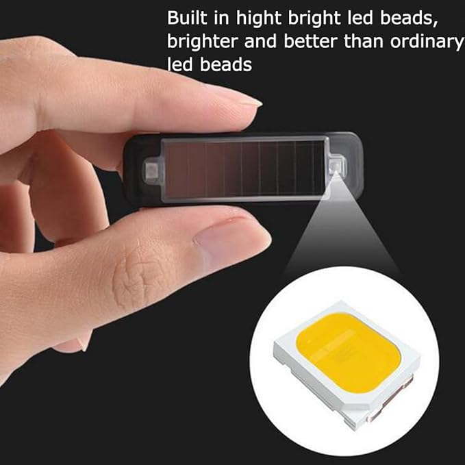 Aolyty Solar Warning Light, LED Flashing Light Waterproof Solar Powered Security Light 2 Pack for Night Driving Barricade Safety Road Construction Signs