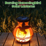 Solar Lanterns Outdoor Waterproof Hummingbird Hanging Solar Lantern
