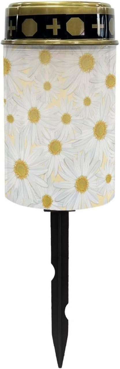 Daisy Solar Garden Lights Solar Outdoor Lights Waterproof Solar Lights for Cemetery Landscape Path Lights LED Solar Lamp for Garden Yard Driveway