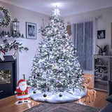 JMEXSUSS 300 LED White Christmas Tree Lights Plug in