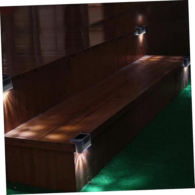 POPETPOP 10pcs Solar Step Lights Led Stair Lights Deck Railing for Outside Solar Garden Auto Off for Fence Patio Paths