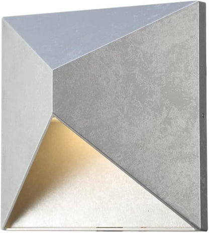 Elegant Lighting 600LM 3000K LED Outdoor Wall lamp in Silver Finish with Acrylic Lens