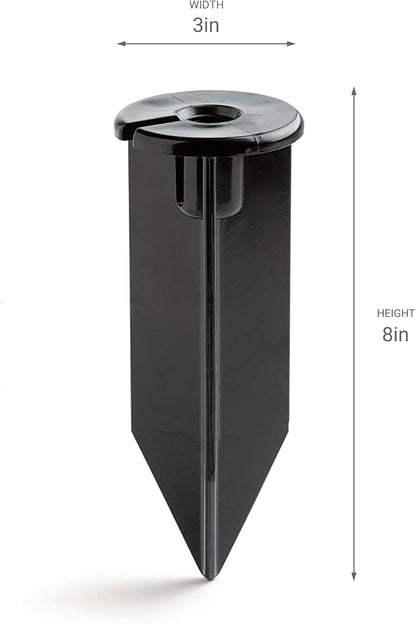Kichler 8” Outdoor Landscape Light Stake in Black, Durable Ground Mount Accessory for Pathway and Garden Lights, 15575BK