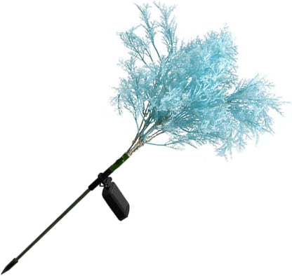 Operitacx Solar Garden Lamp Blue LED Rime Shape Lawn Landscape Light Solar Power Outdoor Path Stake Light for Garden Yard Decoration