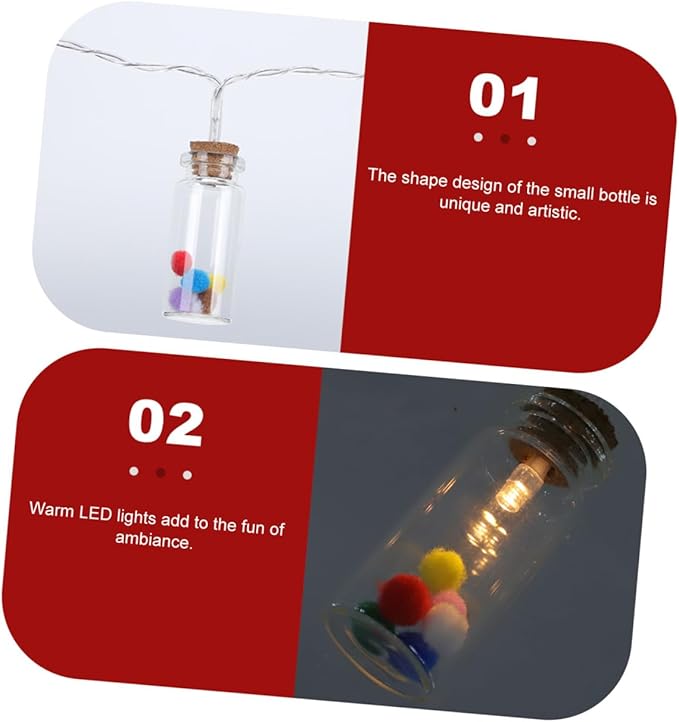 PRETYZOOM 1pc Led Wish Bottle String Light Creative Lamp Decor Indoor Fairy Light for Parties and Home Adornment Unique Scene Decoration