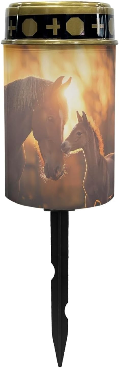 Sunset Horses Solar Garden Lights Outdoor Waterproof,Solar Lights-Horses Garden Stake Lights,Outdoor Pathway Lights for Yard Patio Driveway LED Lantern Landscape Lighting