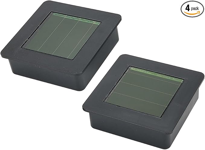 Solar Lantern Light Replacement Top, Square Solar Light Battery Box Square Solar Lamp Accessories for Garden Patio Walkway Yard(4pcs)