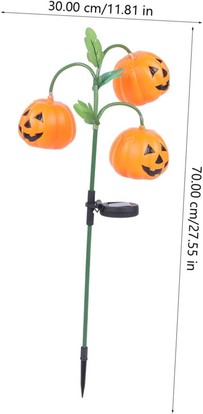 Halloween Pumpkin Solar Garden Light LED Outdoor Landscape Lawn Decor with Colorful Slow Flashing Glow