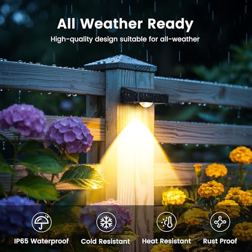 Solar Fence Lights Outdoor Waterproof, Fence Lights Solar Powered 20 Pack