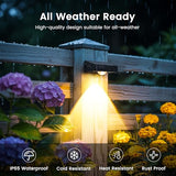 Solar Fence Lights Outdoor Waterproof, Fence Lights Solar Powered 16 Pack