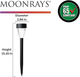 Moonrays Solar Pathway Lights Outdoor, Bright Solar Power Outside Garden Light, Emits 1x White LED (3 Lumen) with | Lumora