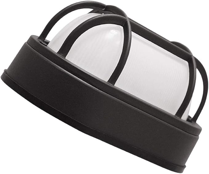 Euri Lighting EOL-WL13BK-2050e Aluminum Housing, Bulkhead Outdoor Integrated LED Wall Light, Wet Rated, 6.2 Watts, 434 Lumens, 5000K Cool White, Energy Star, 2 Year, 50K Hour Warranty