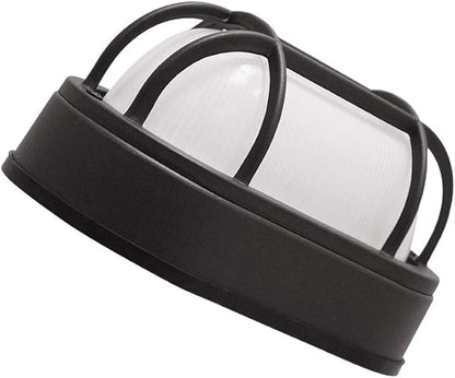 Euri Lighting EOL-WL13BK-2050e Aluminum Housing, Bulkhead Outdoor Integrated LED Wall Light, Wet Rated, 6.2 Watts, 434 Lumens, 5000K Cool White, Energy Star, 2 Year, 50K Hour Warranty