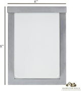 Hamilton Hills 8 Inch Silver Squared Flush Mount Outdoor Light Fixture | Modern Front Door Exterior Light 3000K | Lumora