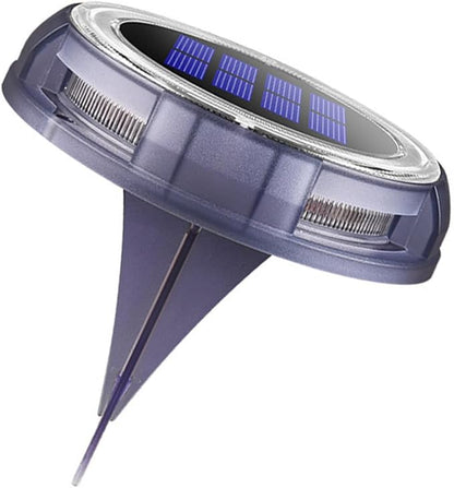 Outdoor Solar Pathway Light 8 LED Warm White Garden Ground Plug Lamp Waterproof for Yard Lawn Landscaping