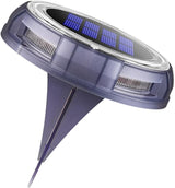 Veemoon Garden Solar Pathway Light 8 LED Warm White Solar Ground Lamp Waterproof Outdoor Lawn In-ground Landscape | Lumora