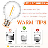 GvvooHome 36 Pack LED G40 Replacement Bulbs for String Lights, Warm White