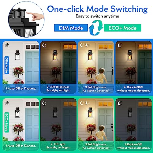 VIANIS Porch Lights Outdoor with Motion Sensor, Outdoor Wall Lights Lantern