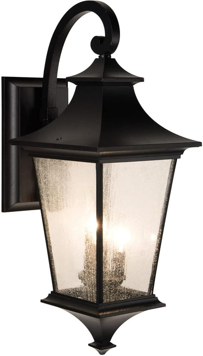 Craftmade Z1374-MN Argent II Outdoor Large Wall Mount, 3-Light 180 Watts (10"W x 26"H), Midnight