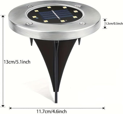6/16/18 Pack Solar Lights Outdoor, IP44 Waterproof Solar Ground Lights with 8 Modes, Solar Powered Landscape Lighting for Garden Pathway, Driveway, Patio, Backyard, Easter Ramadan Holiday Decor (18)